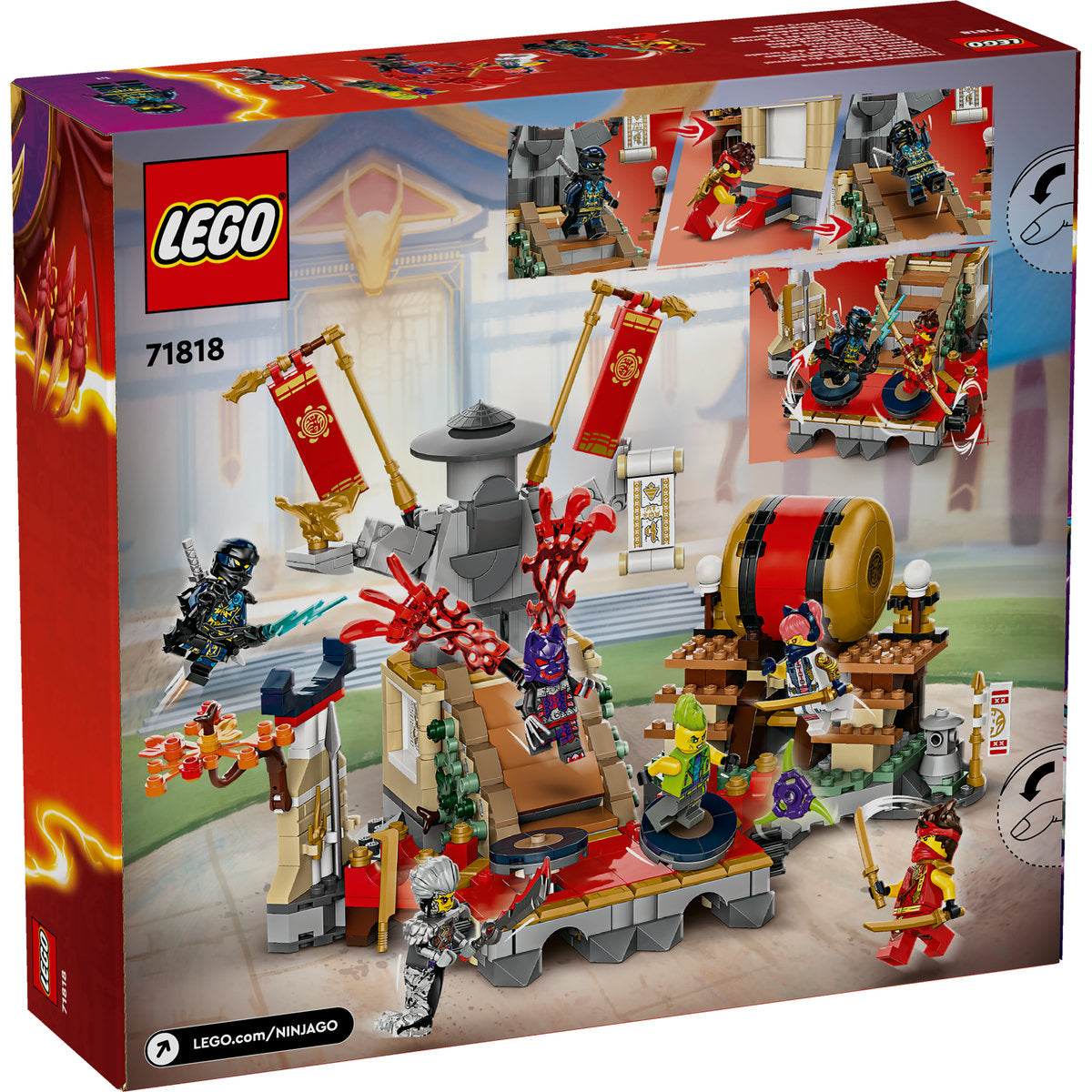 LEGO Ninjago 71818 - Arena de lupta de la turneu (659 piese)