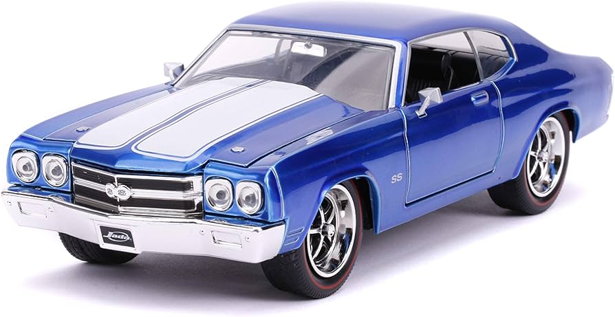 Chevrolet Chevelle SS 1970 albastru cu dungi albe - 1/24 Jada