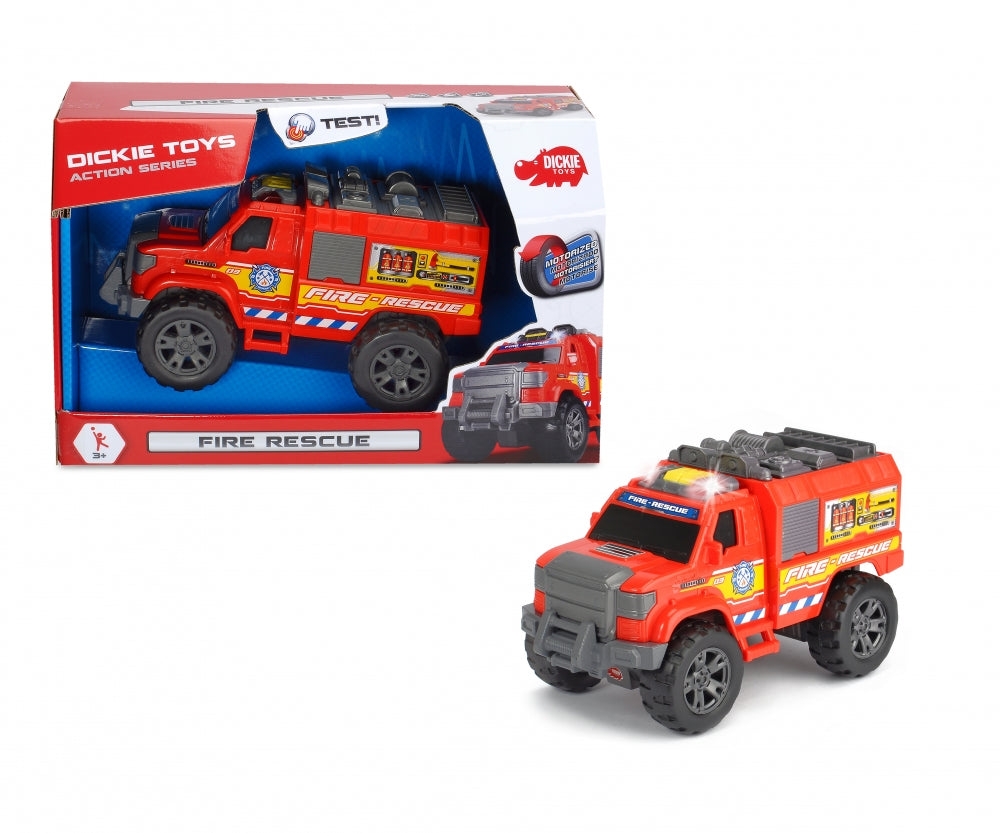 Masinuta de pompieri Dickie Toys Fire Rescue 21cm cu lumini si sunete - motorizat