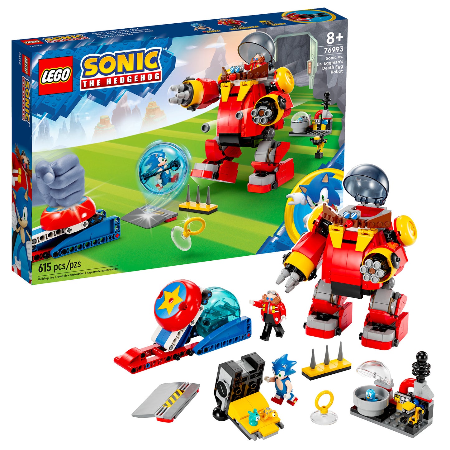 Lego SONIC 76993 - Sonic vs Robotul Death Egg al Dr. Eggman ( 615 piese )