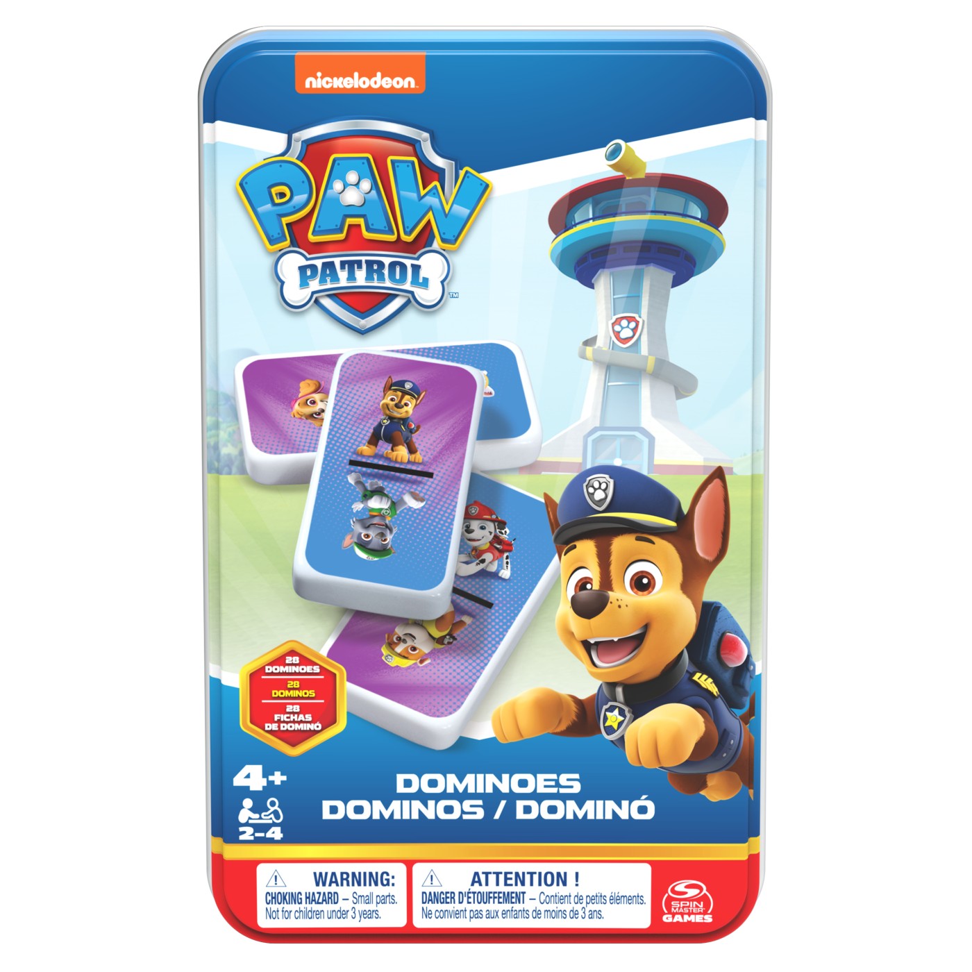 Joc Domino in cutie metalica Paw Patrol