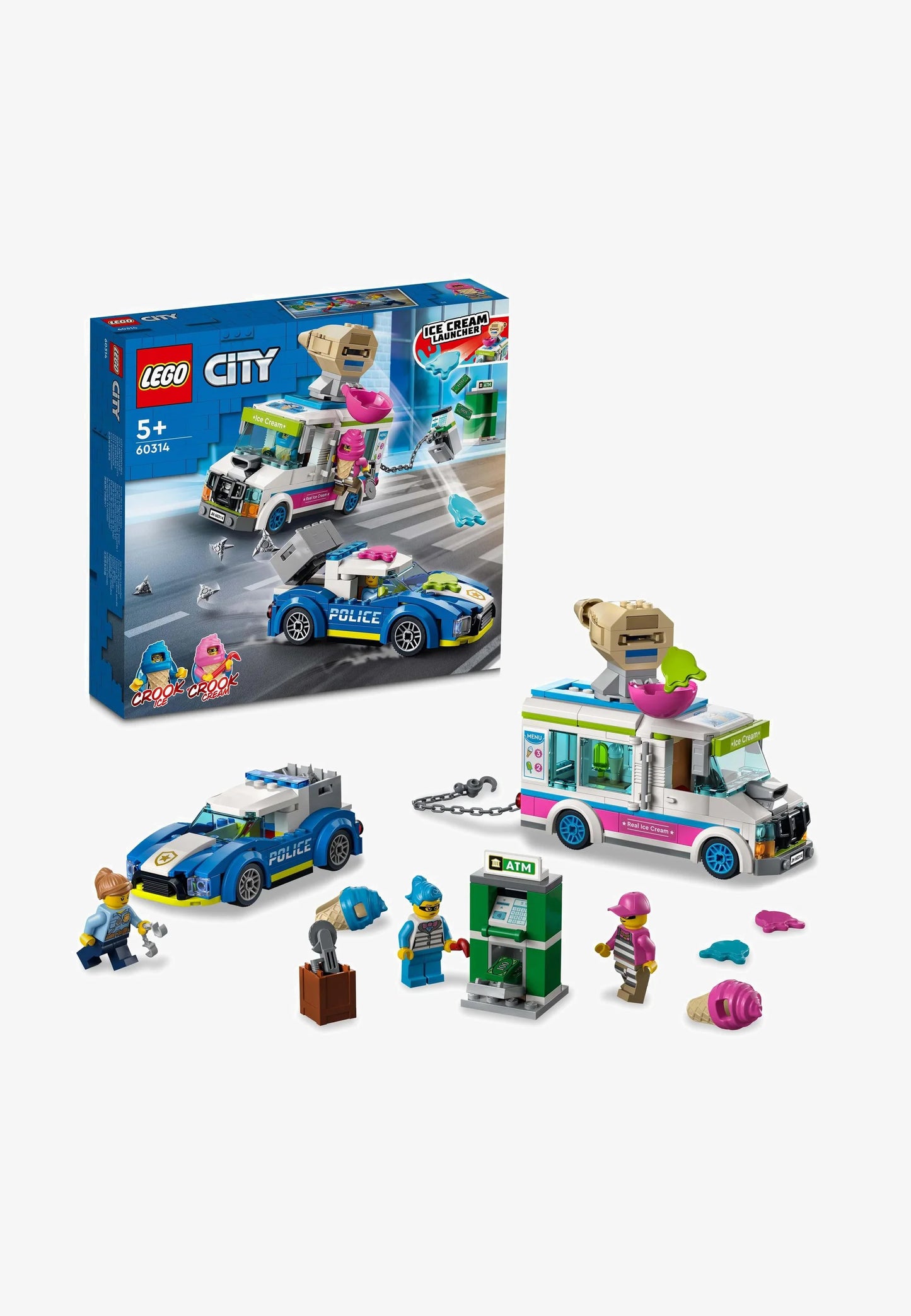 LEGO CITY 60314 - Politia in urmarirea furgonetei cu inghetata