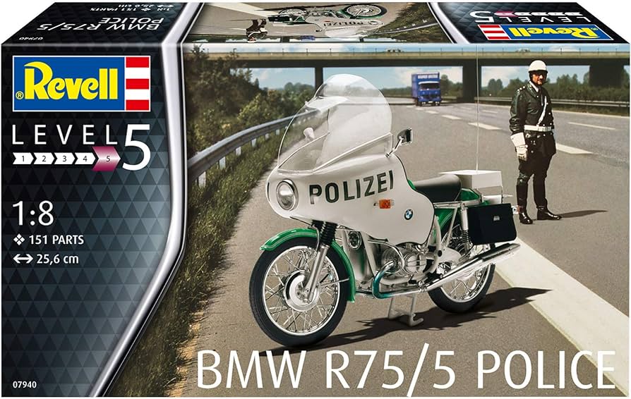 Motocicleta BMW R75/5 Police (151 piese) - 1/8 REVELL