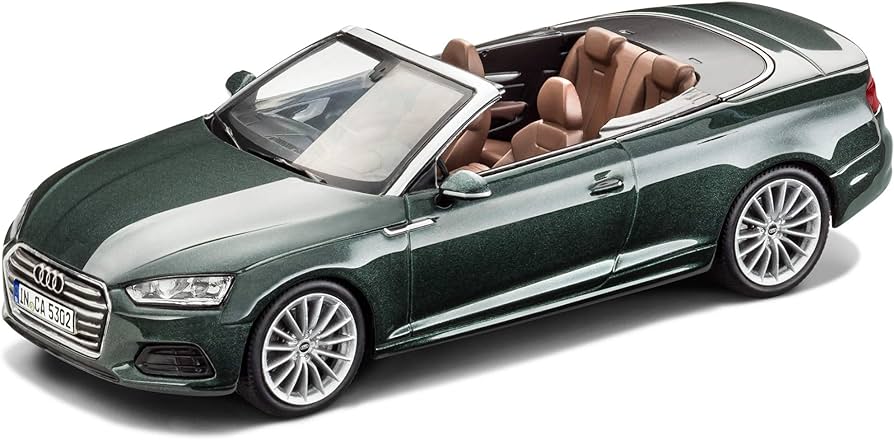 Audi A5 Cabriolet gotland green cu vitrina plexiglass - 1/43 Spark