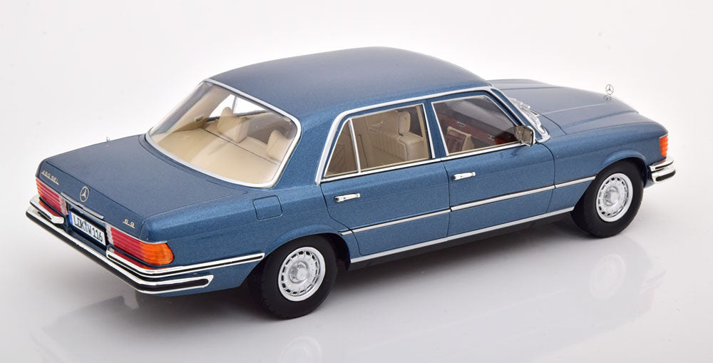 Mercedes 450 SEL (albastru metalic) - 1/18 IScale