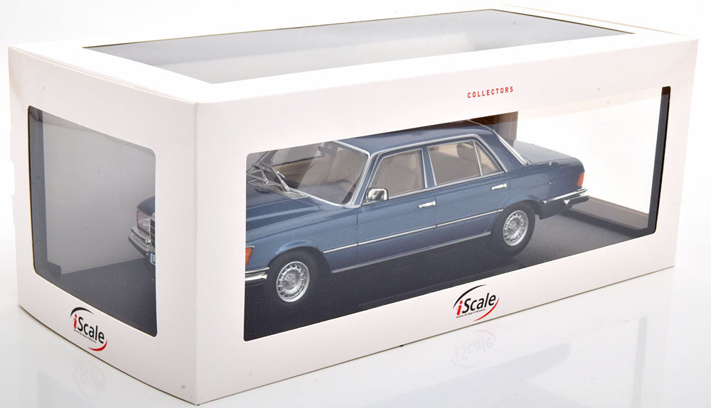 Mercedes 450 SEL (albastru metalic) - 1/18 IScale