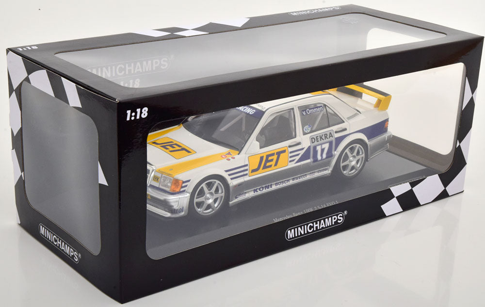 Mercedes-Benz 190E 2.5-16 Evo 1 Team MS Jet Racing - Jorg van Ommen 1/300pcs #17 - 1/18 Minichamps