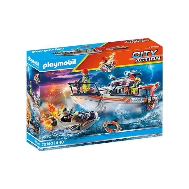 Playmobil City Action 70140 - Ambarcatiune de salvare cu personal