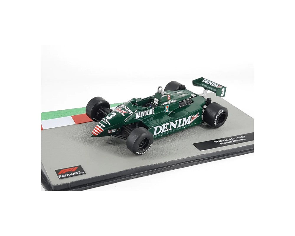 Formula 1 Tyrrell 011 1982 Michele Alboreto cu vitrina plexiglass - 1/43 Altaya