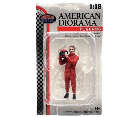 Figurina pentru diorama Pilot cu Casca rosie pe umar - 1/18 American Diorama