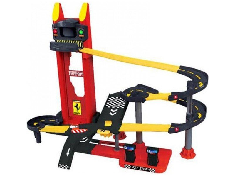 SET Pista Ferrari Race&Play Evolution Elevator Playset cu o masinuta inclusa - 1/72 Bburago