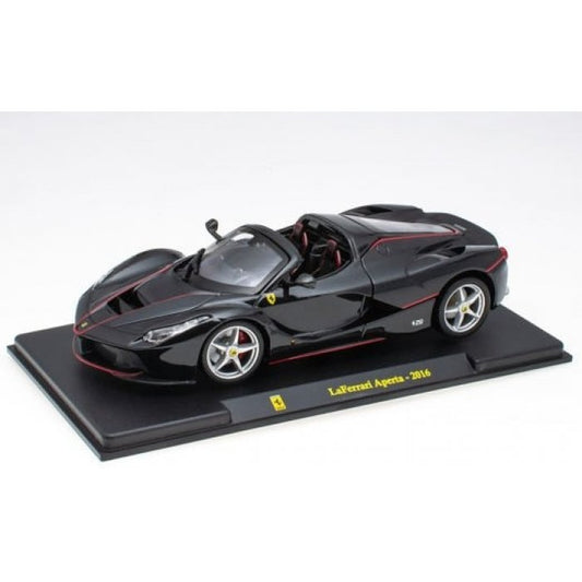 Ferrari LaFerrari Aperta 2016 negru cu vitrina plexiglass - 1/24 Bburago