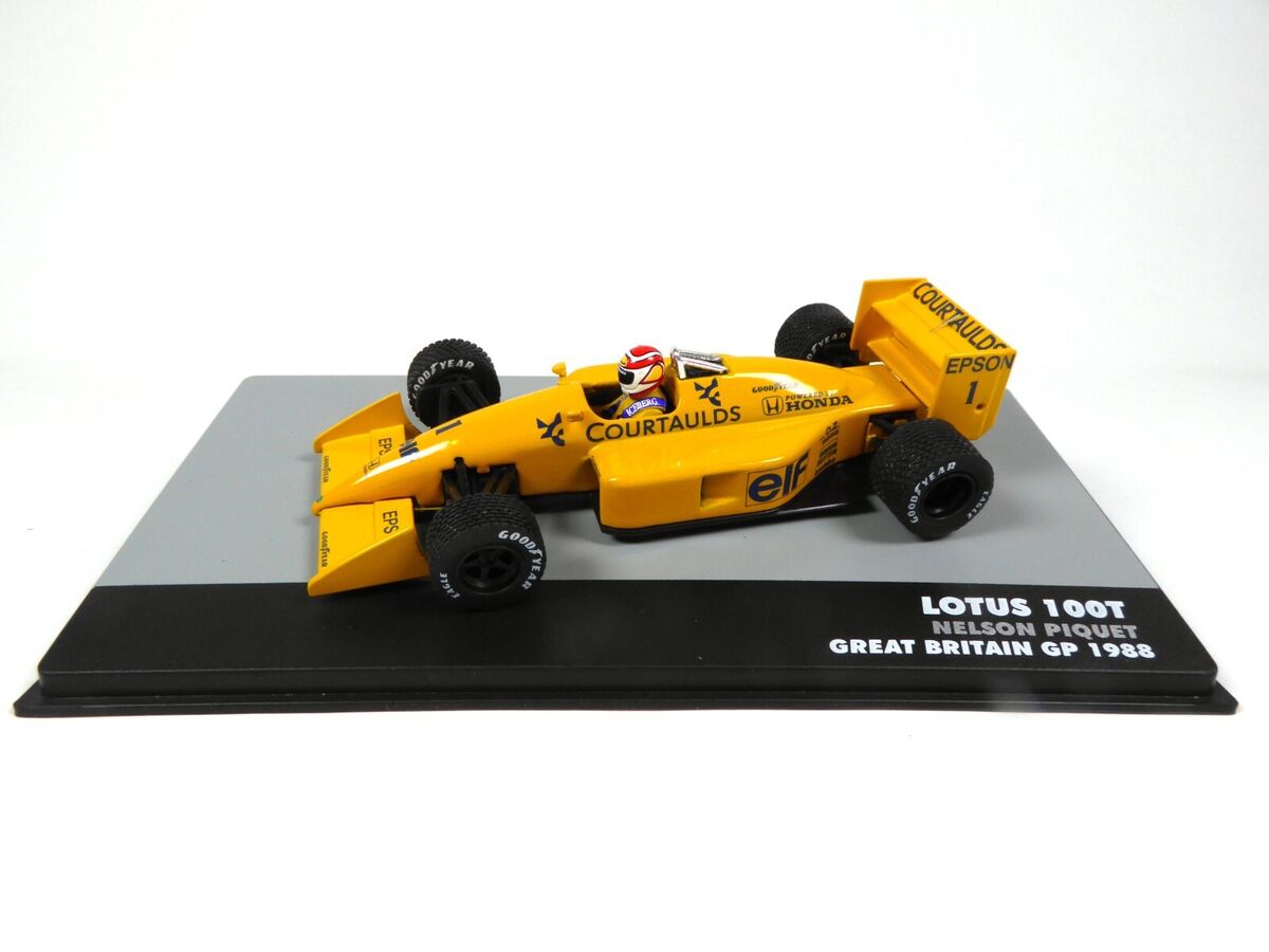 Formula 1 Lotus 100T Nelson Piquet Great Britain GP 1988 cu vitrina plexiglass - 1/43 Altaya