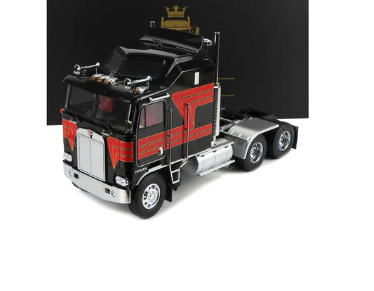 Camion Kenworth K100 Aerodyne 1976 negru/rosu - 1/18 Road Kings