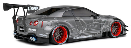 Nissan GT-R R35 cu Kit LBWK gri - 1/18 Solido