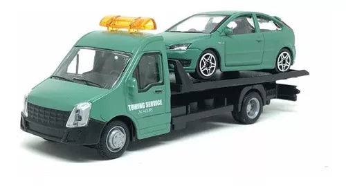 Set 2 masinute Flatbed Transport (verde) - 1/43 Bburago