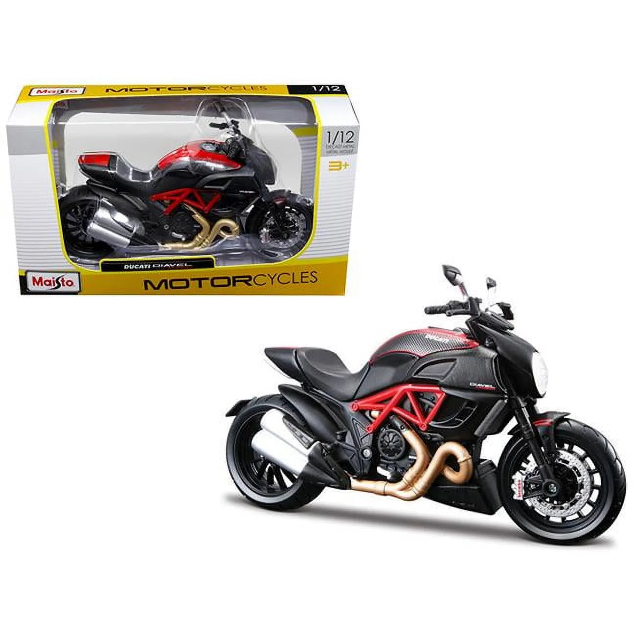 Motocicleta Ducati Diavel Carbon - 1/12 Maisto