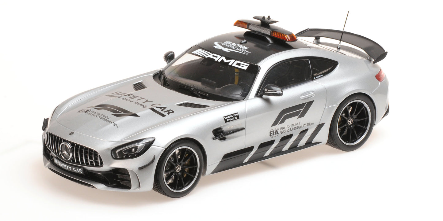 Mercedes-Benz AMG GT-R Safety Car gri cu vitrina plexiglass - 1/43 CMR