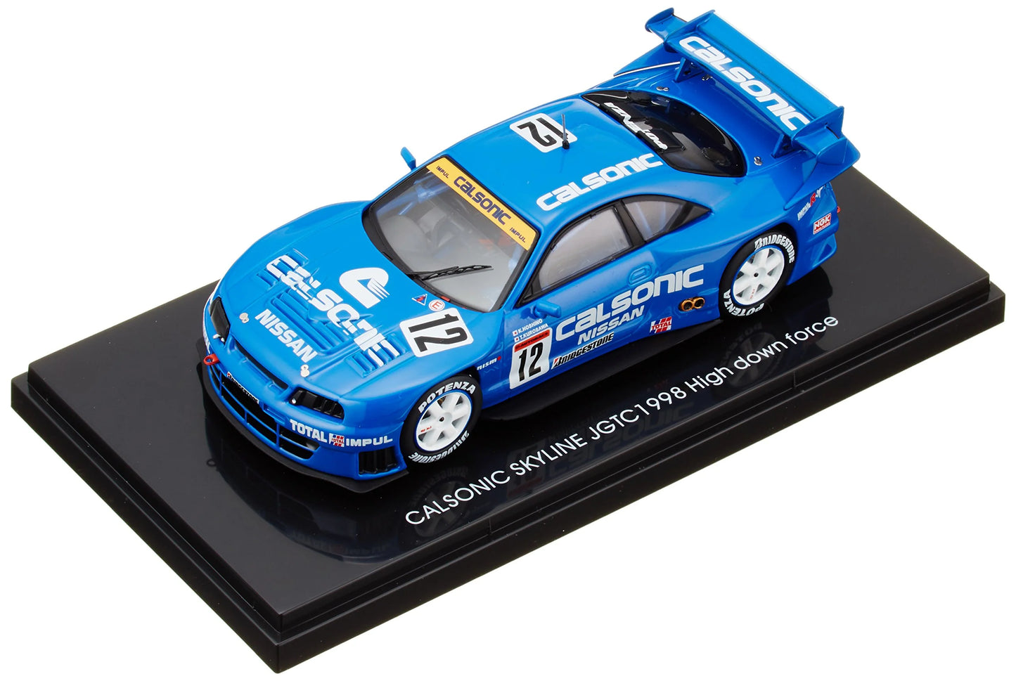 Nissan Skyline GT-R R33 #12 Calsonic Skyline JGTC 1998 High down force cu vitrina plexiglass - 1/43 Ebbro