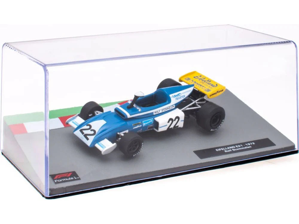 Formula 1 Eifelland E21 1972 Rolf Stommelen cu vitrina plexiglass - 1/43 Altaya