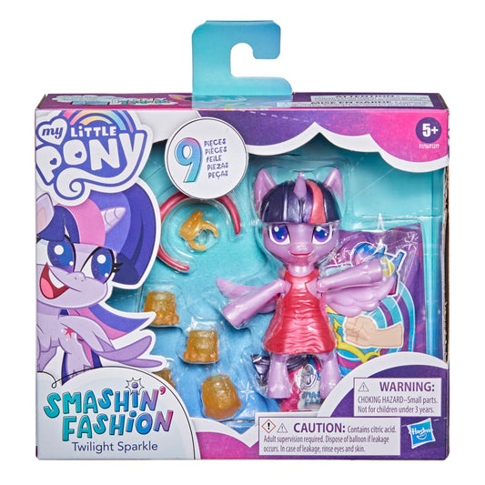 Figurina My Little Pony Smashin Fashion 9 piese (rochita rosie) - Twilight Sparkle