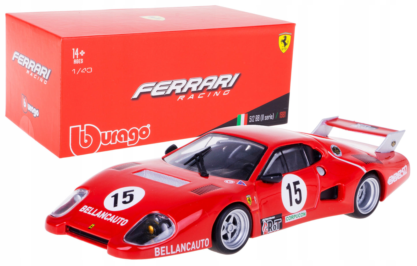 Ferrari 512 BB II series 1981 cu vitrina plexiglass - 1/43 Bburago