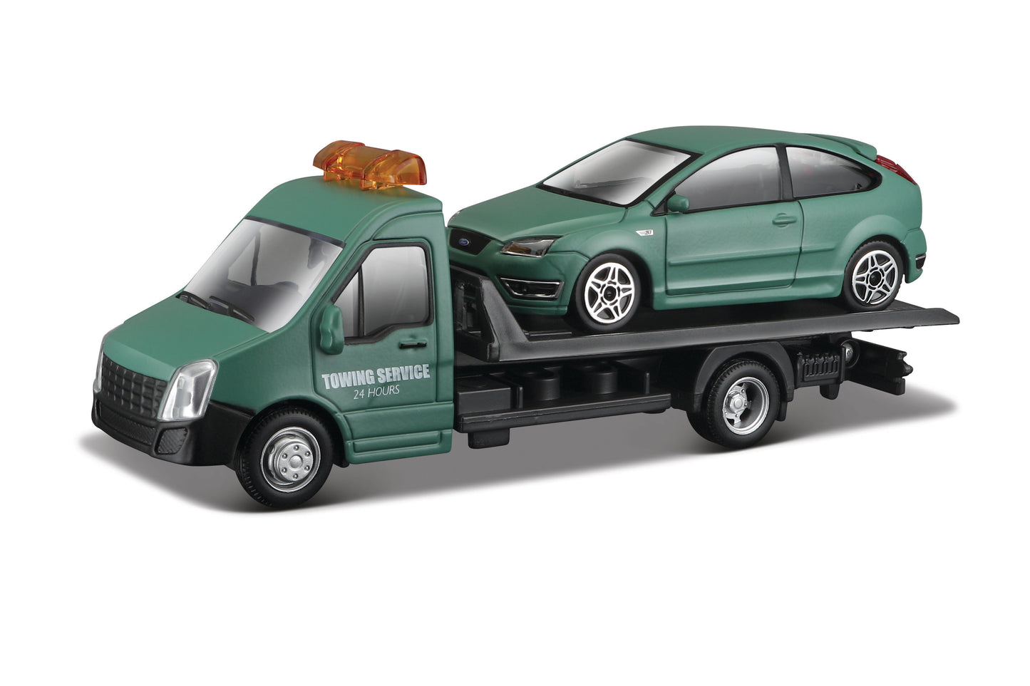 Set 2 masinute Flatbed Transport (verde) - 1/43 Bburago