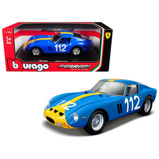 Ferrari 250 GTO #112 albastru/galben - 1/24 Bburago