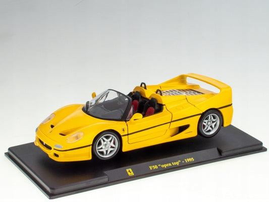 F50 open top 1995 galben cu vitrina plexiglass -1/24 de Bburago