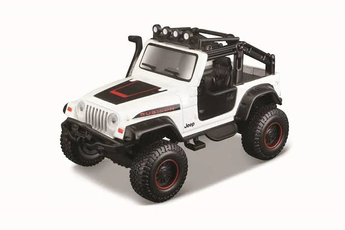 Masinuta Fresh Metal Jeep Rubicon alb - 1/43 Maisto