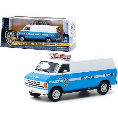 Dodge Ram B250 1987 Van New York City Police departament cu vitrina plexiglass - 1/43 Greenlight