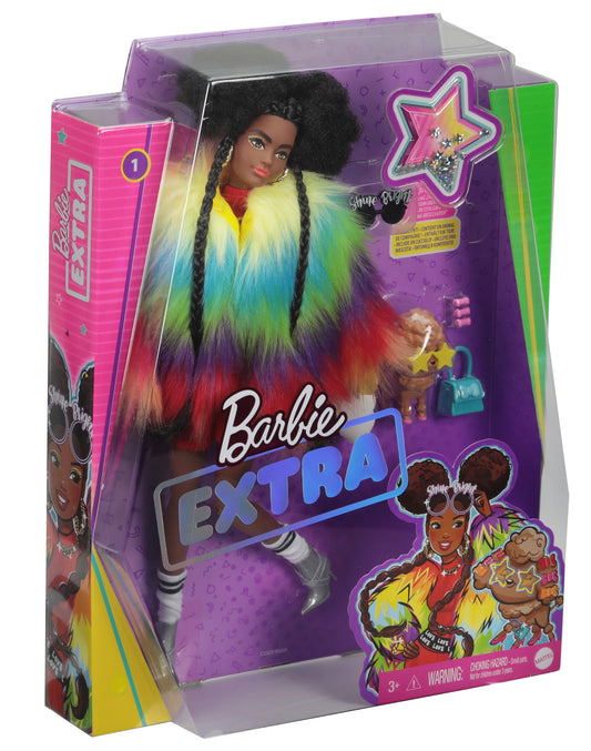 Papusa Barbie Extra Style,Rainbow