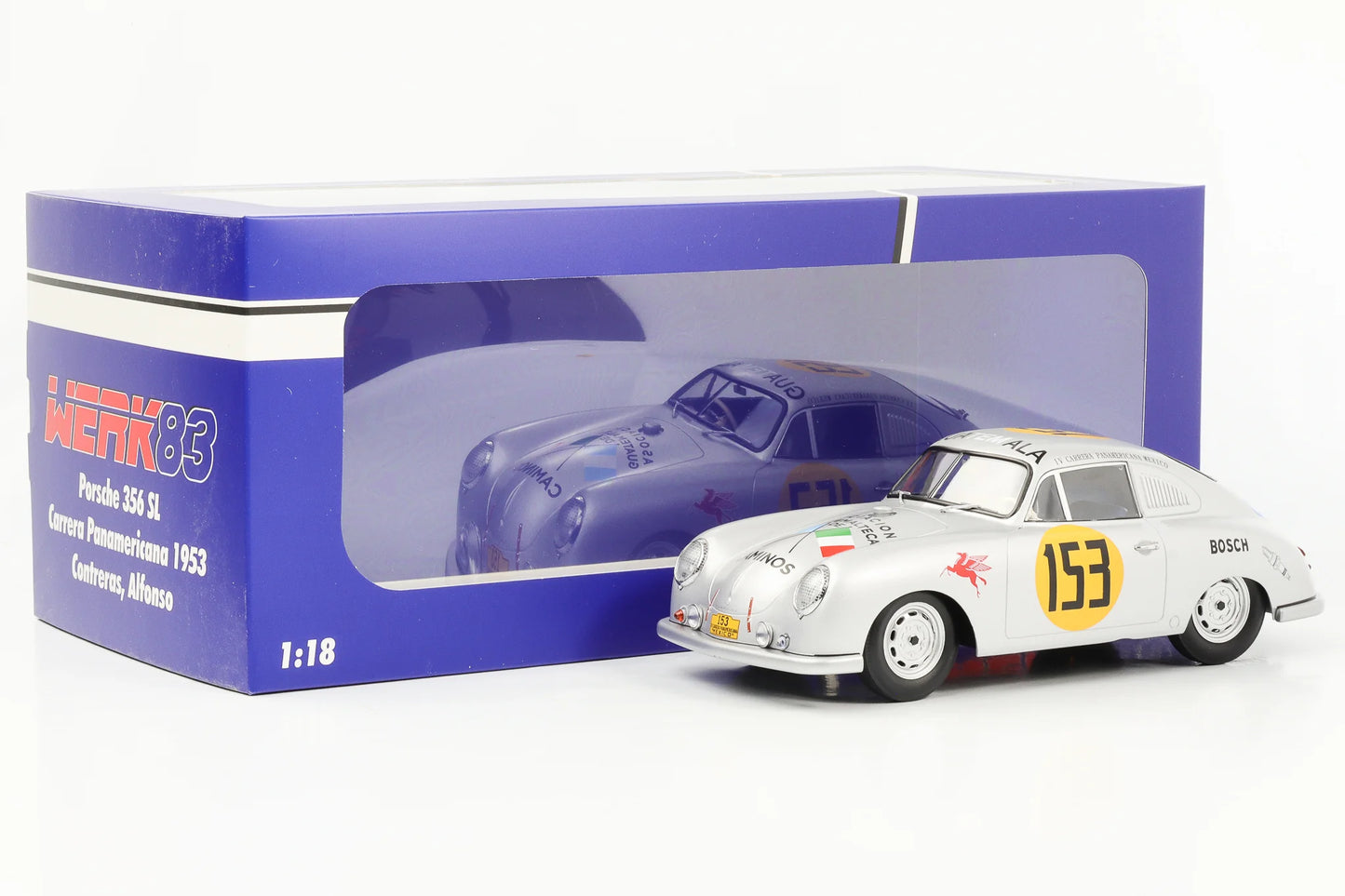 Porsche 356 SL Carrera Panamericana 1953 Contreras Alfonso - 1/18 Werk83