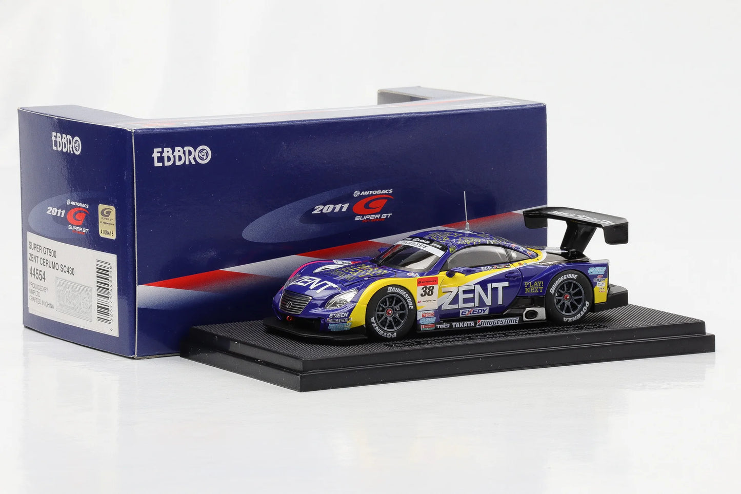 Lexus Zent Cerumo SC430 Super Gt500 2011 #38 cu vitrina - 1/43 Ebbro