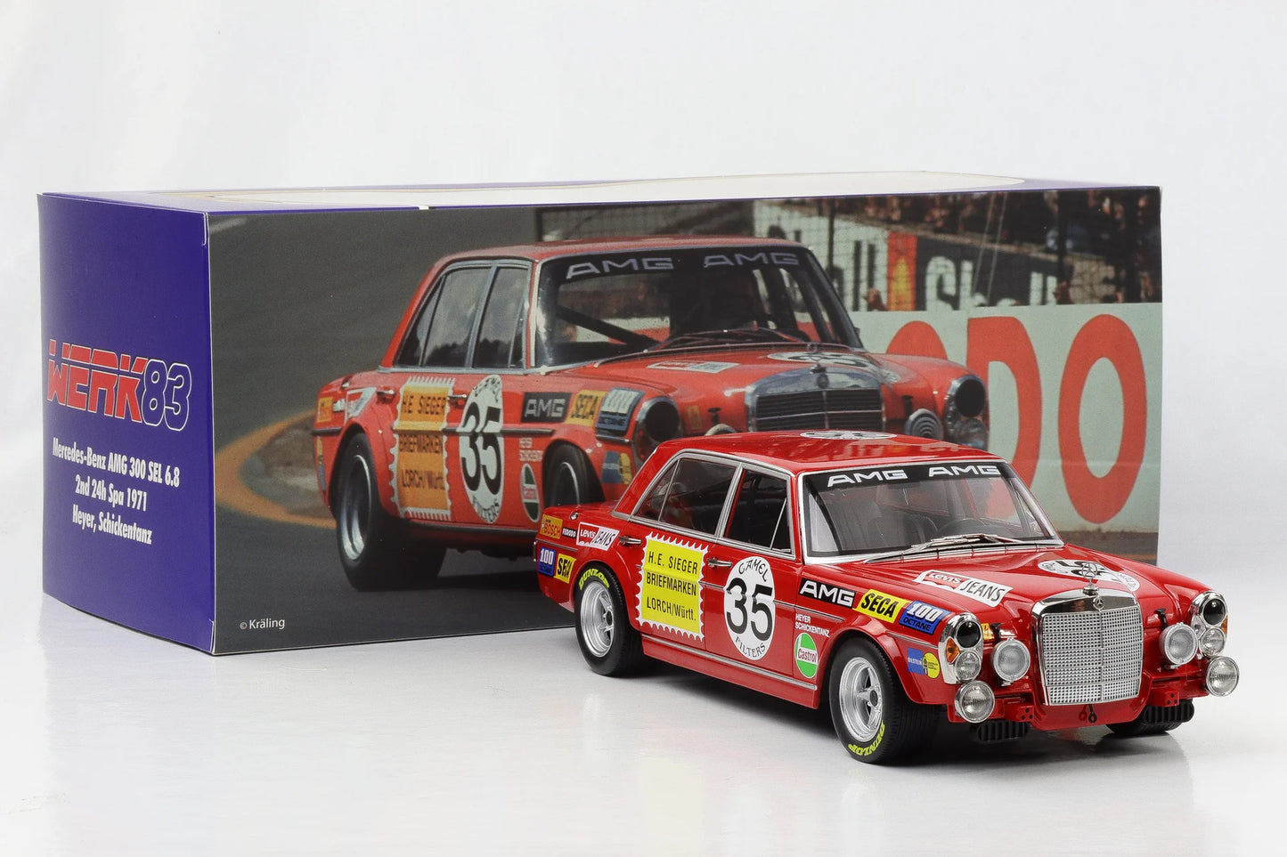 Mercedes-Benz AMG 300 Sel 6.3 #35 2nd 24h Spa 1971 - 1/18 Werk83