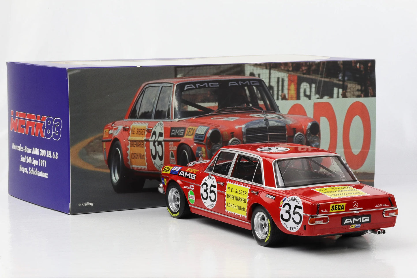 Mercedes-Benz AMG 300 Sel 6.3 #35 2nd 24h Spa 1971 - 1/18 Werk83