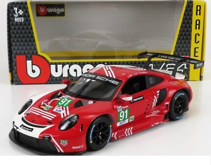 Porsche 911 RSR LM 2020 rosu/alb - 1/24 Bburago