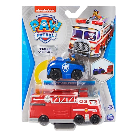 Set 2 masinute masina de pompieri si vehicul cu figurina Chase - PAW PATROL