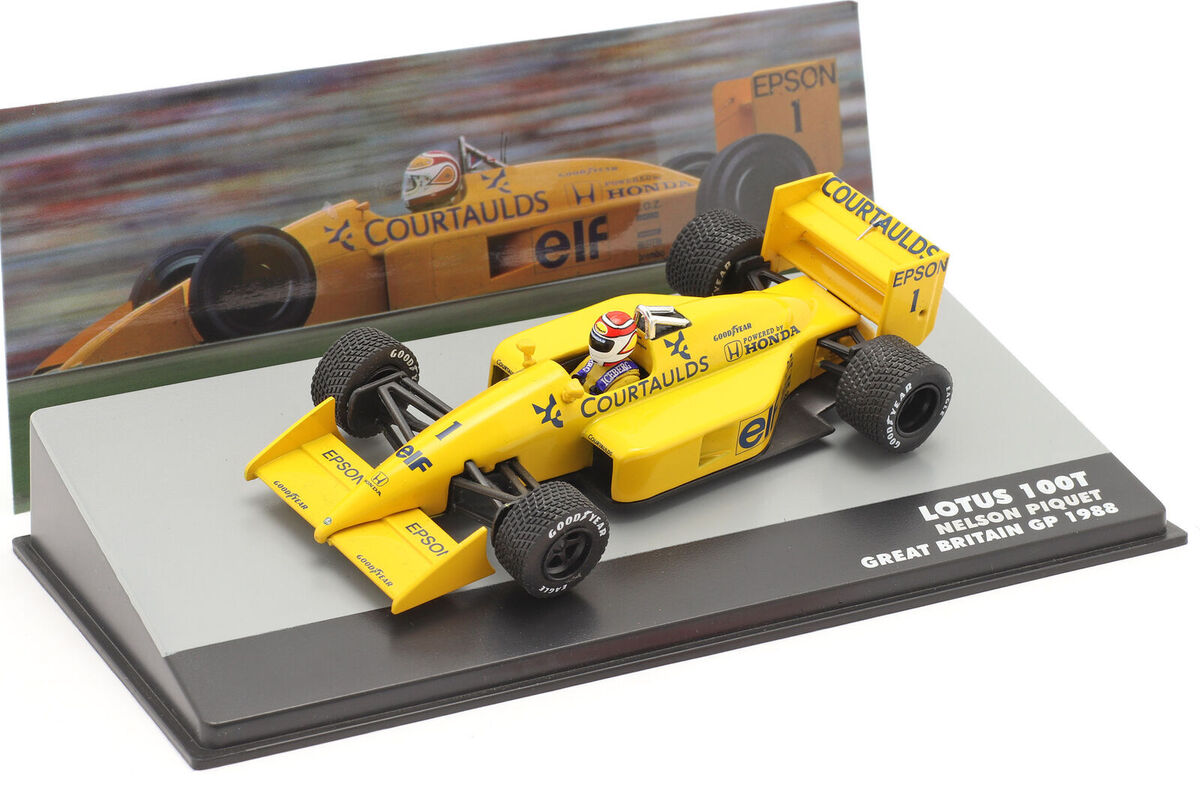 Formula 1 Lotus 100T Nelson Piquet Great Britain GP 1988 cu vitrina plexiglass - 1/43 Altaya