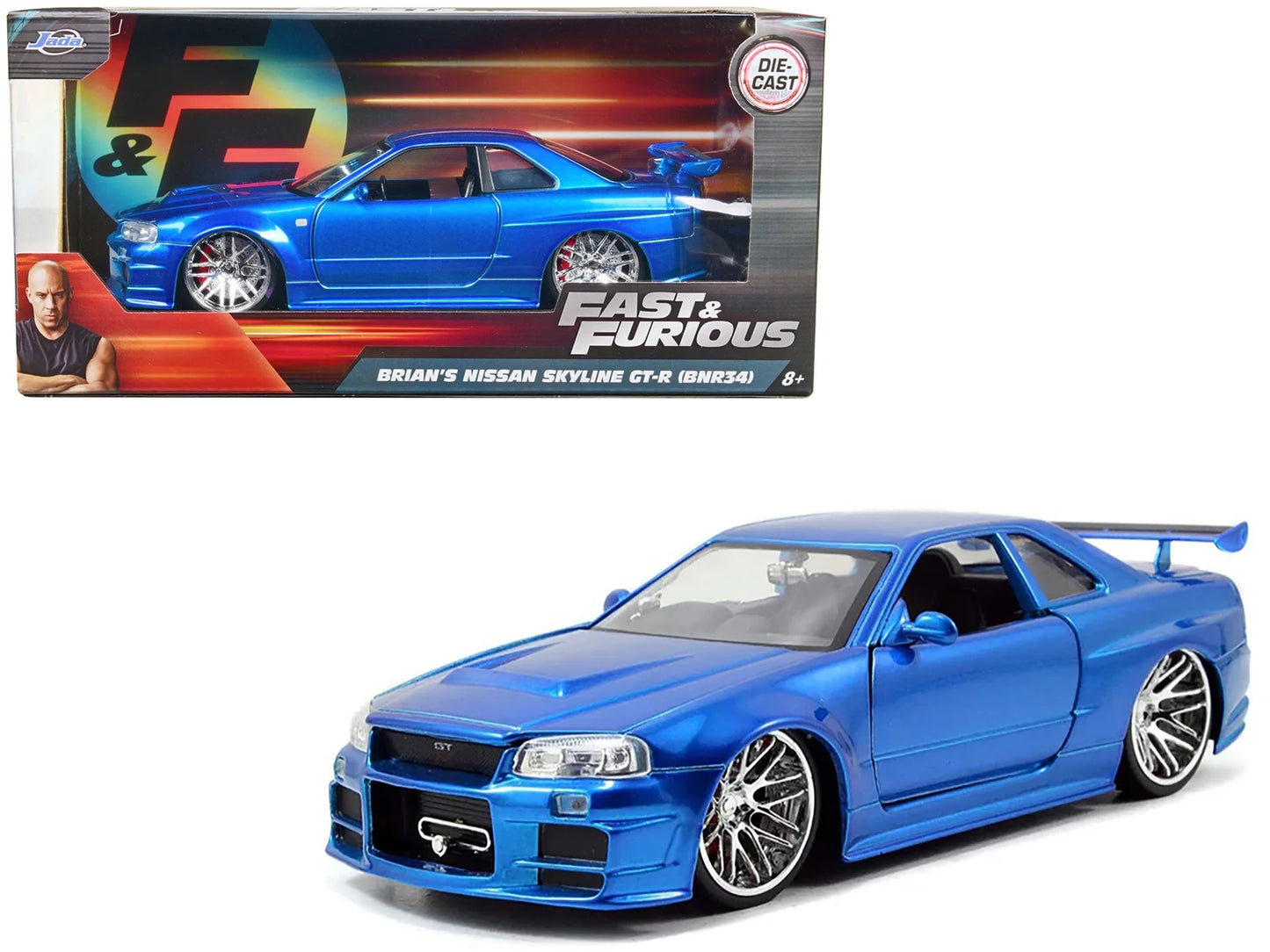 Nissan Skyline GT-R  albastru- 1/24 Jada