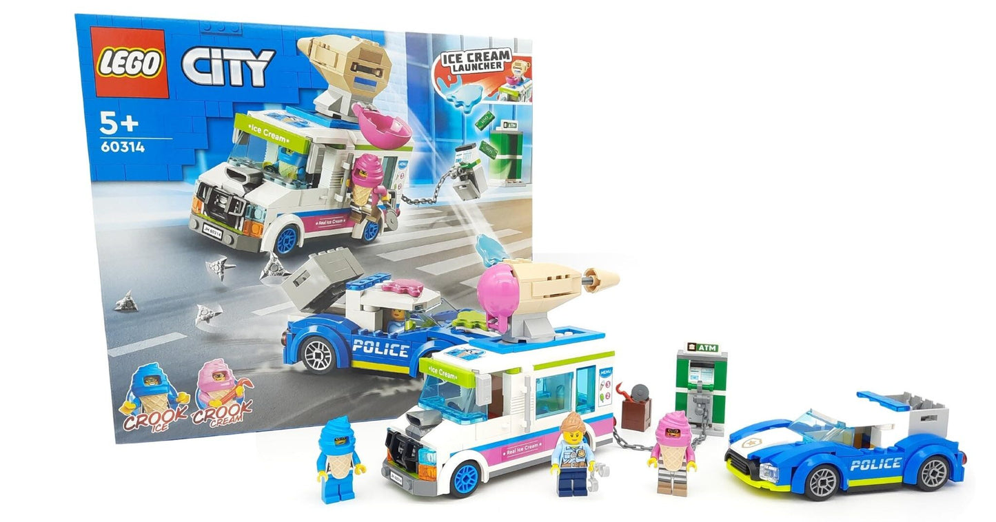 LEGO CITY 60314 - Politia in urmarirea furgonetei cu inghetata