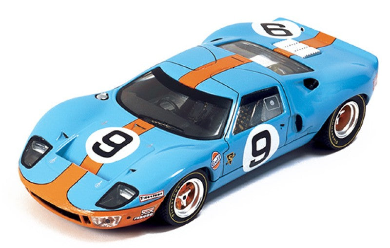 Ford GT40 Gulf #9 Sieger 24h LeMans 1968 Rodriguez,Bianchi cu vitrina plexiglass - 1/43 Altaya