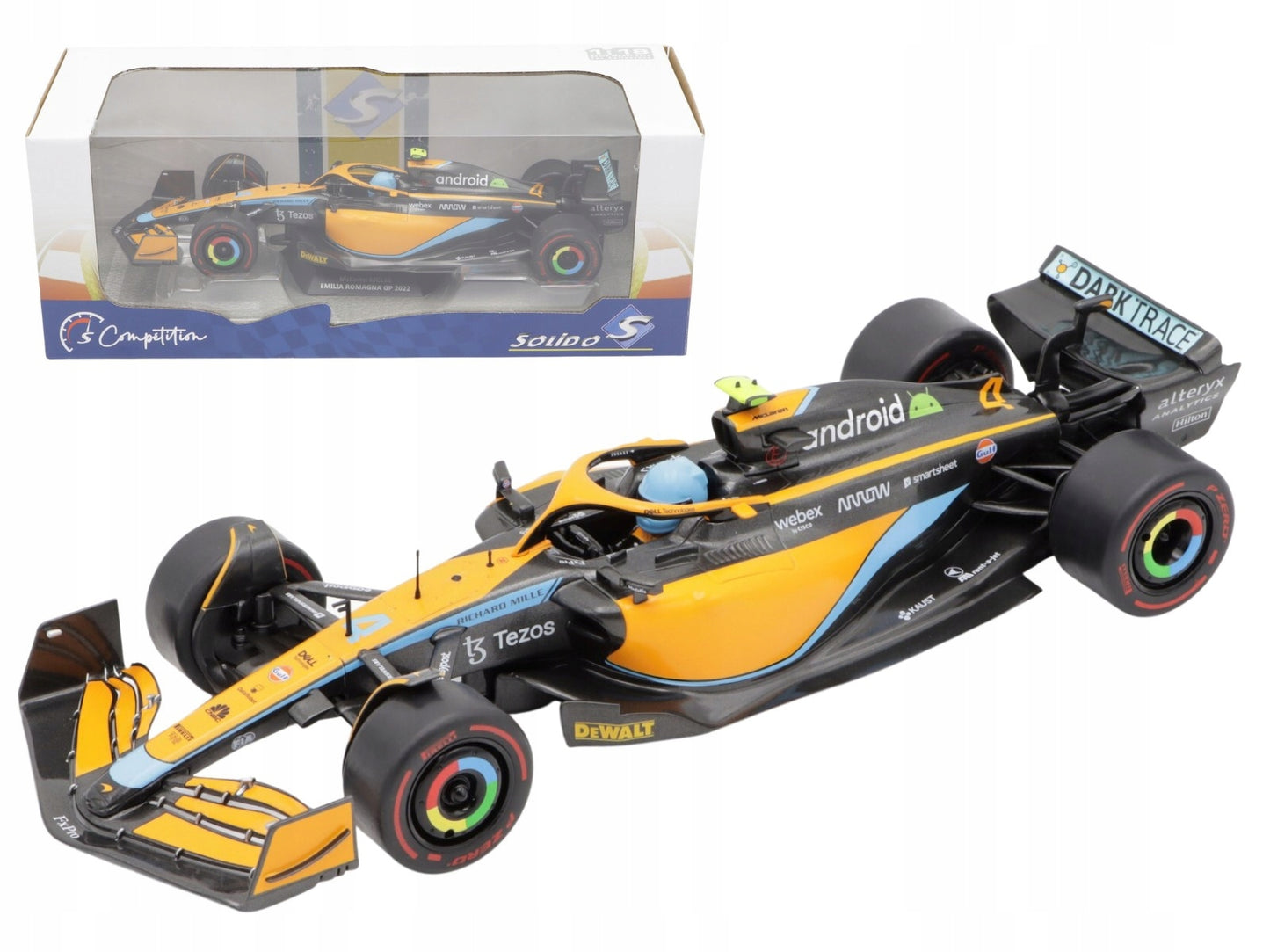 Formula 1 McLaren MCL36 Emilia Romagna GP 2022 L.Norris  - 1/18 Solido