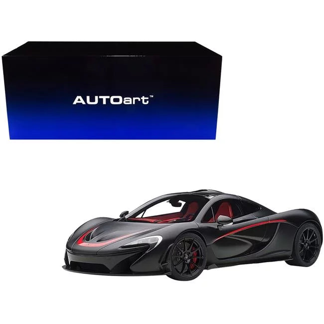 McLaren P1 negru mat/rosu - 1/12 Autoart