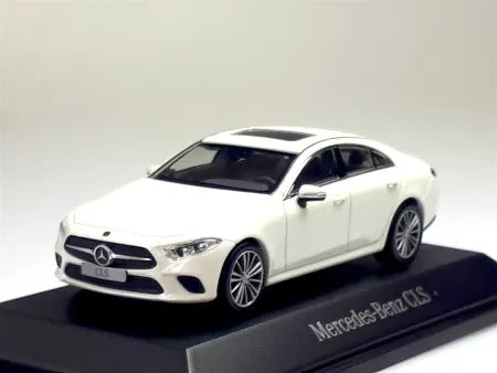 Mercedes CLS alb 2018 cu vitrina plexiglass - 1/43 Norev