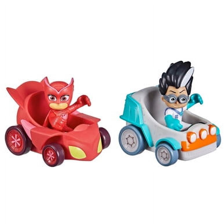 Set 2 figurine Eroi in pijama cu vehicule - Owlette si Romeo