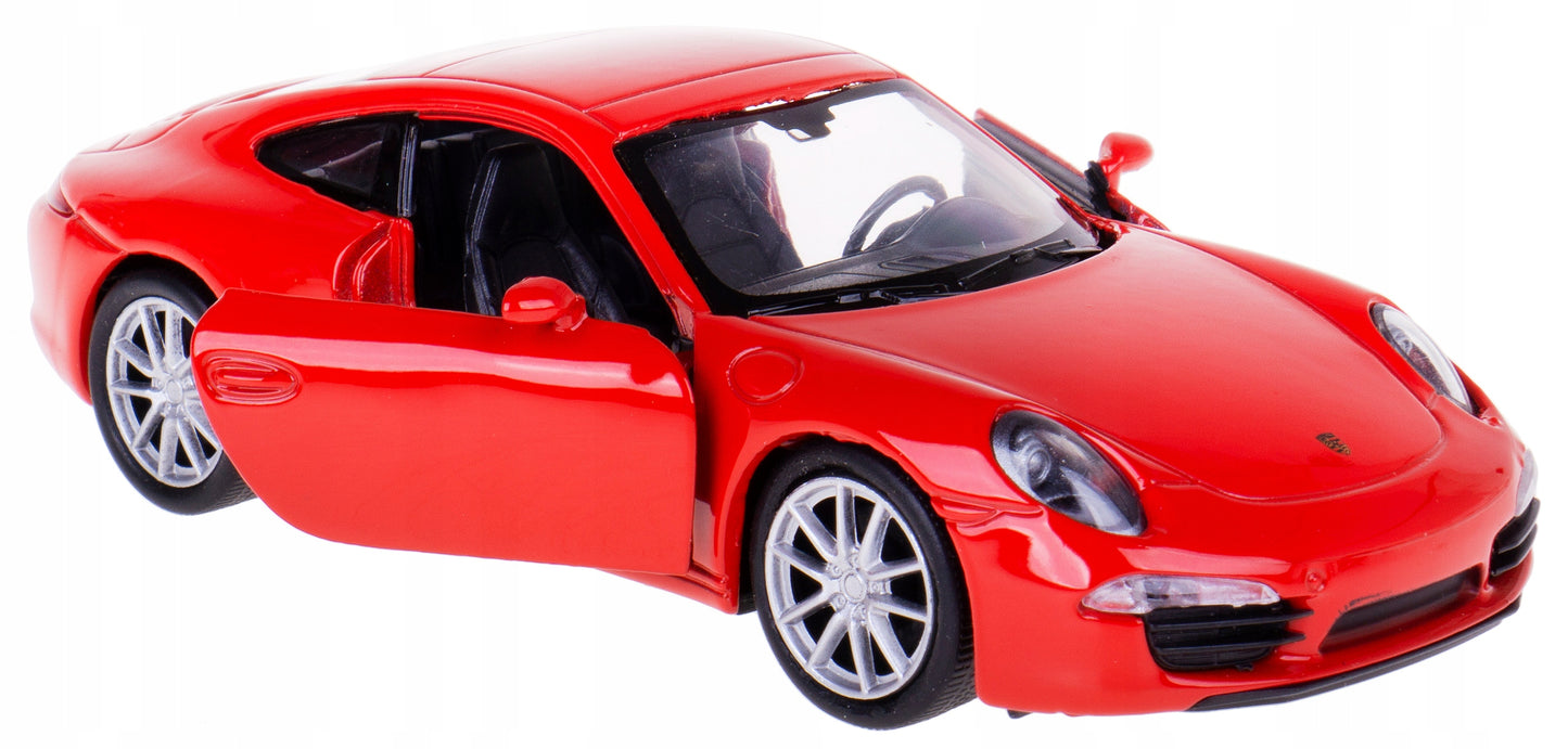 Porsche 911 Carrera S rosu - 1/34 Welly