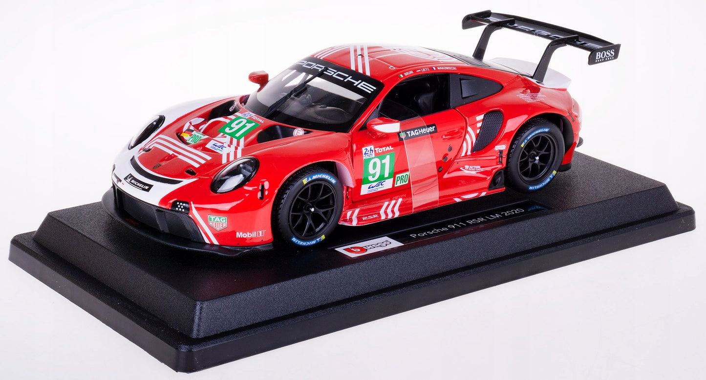 Porsche 911 RSR LM 2020 rosu/alb - 1/24 Bburago