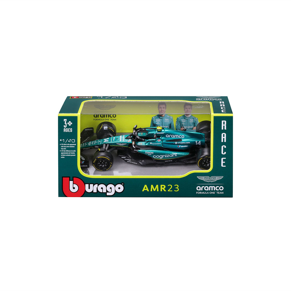 Formula 1 Aston Martin AMR23 Aramco #14 Fernando Alonso - 1/43 Bburago