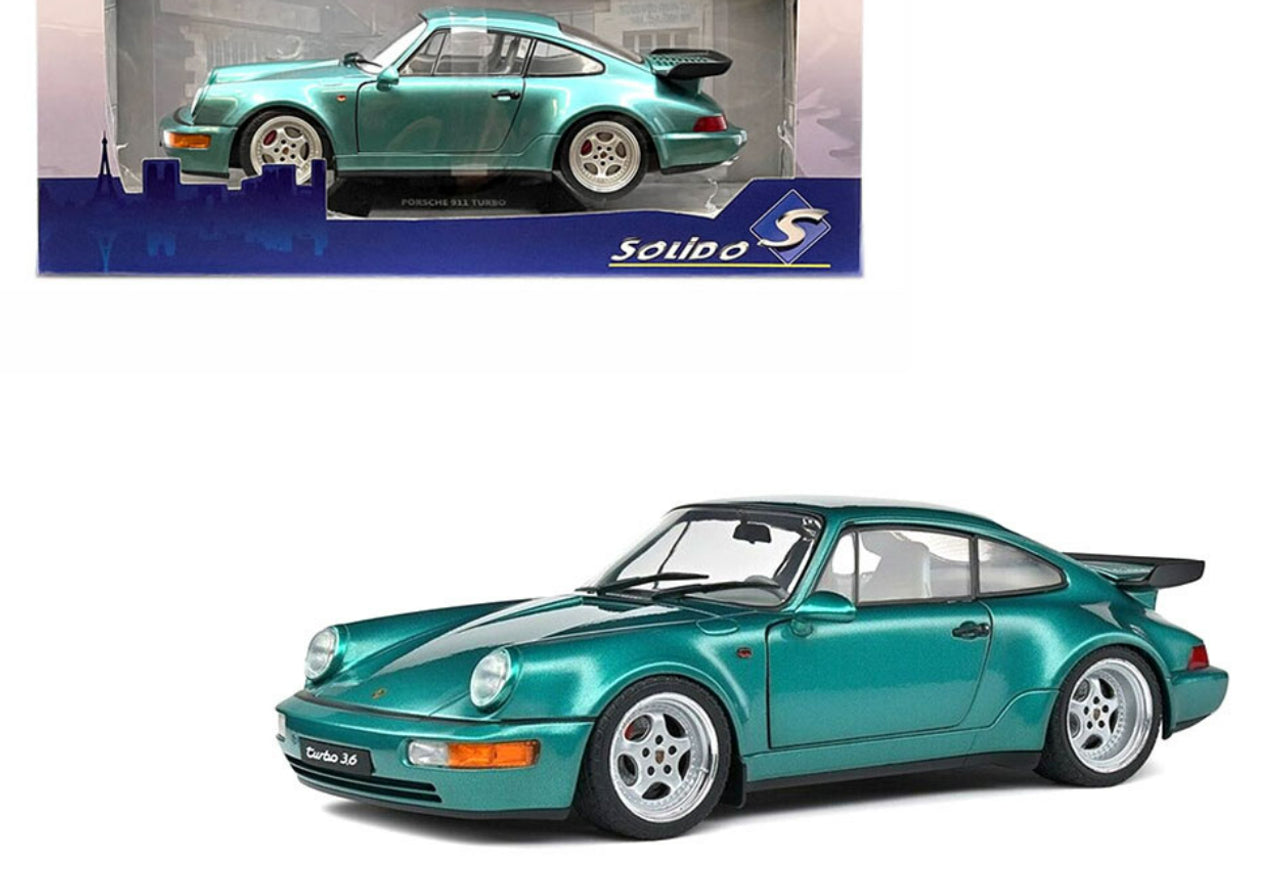 Porsche 964 Turbo wimbledon green 1991 - 1/18 Solido